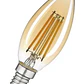 AMPOLLETA DECO C25 4W VELA AMBAR FILAMENT E14 WELLMAX - Miniatura 3