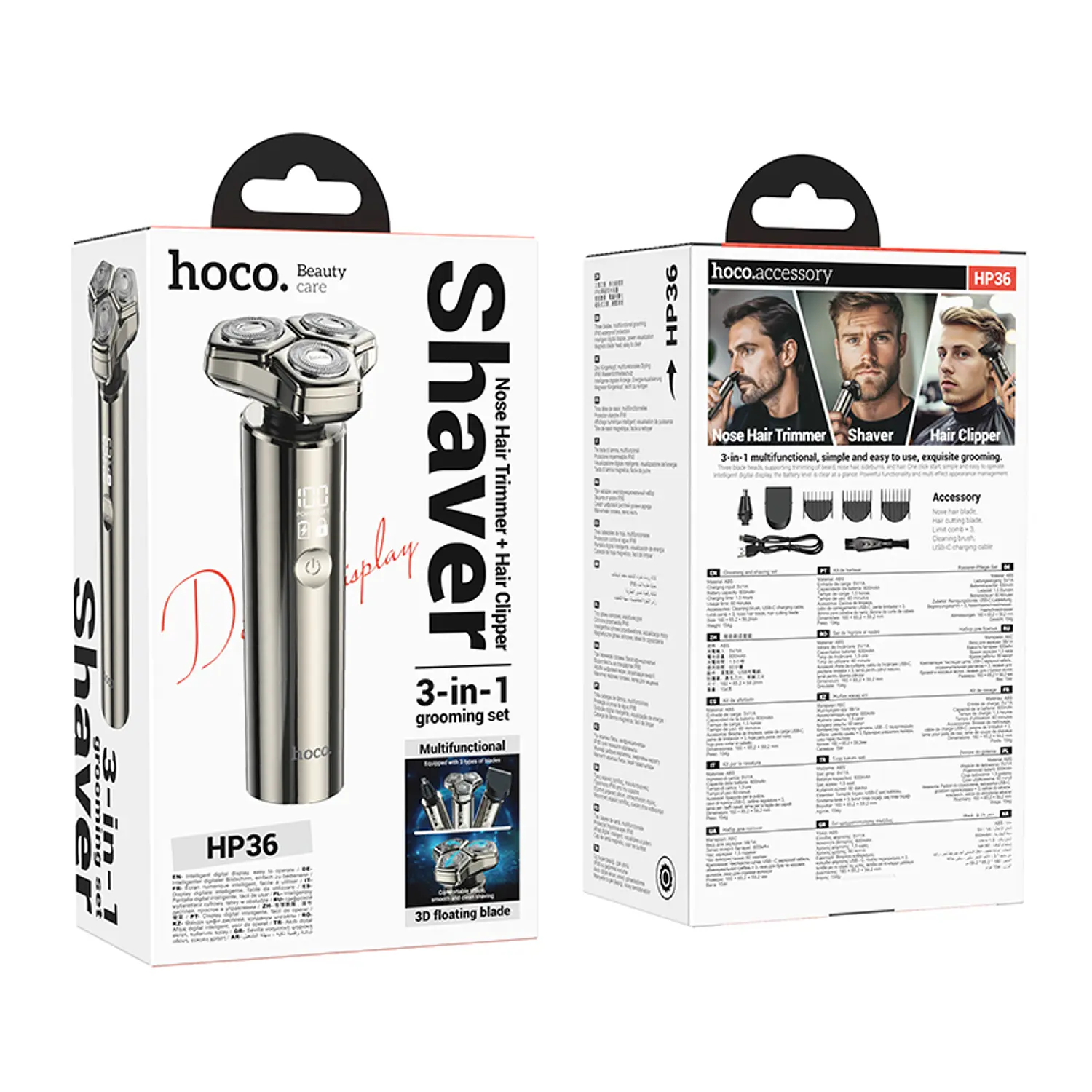 Hoco Cortadora 3 en 1 HP36 Negro NEGRO 4