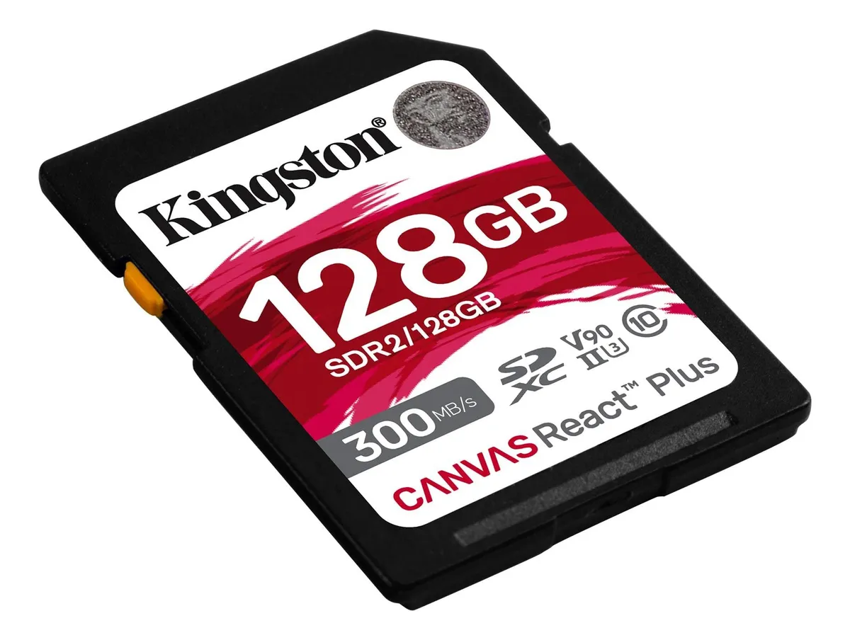 Tarjeta Memoria Sd Kingston Canvas React Plus 128gb 300mb/s 3