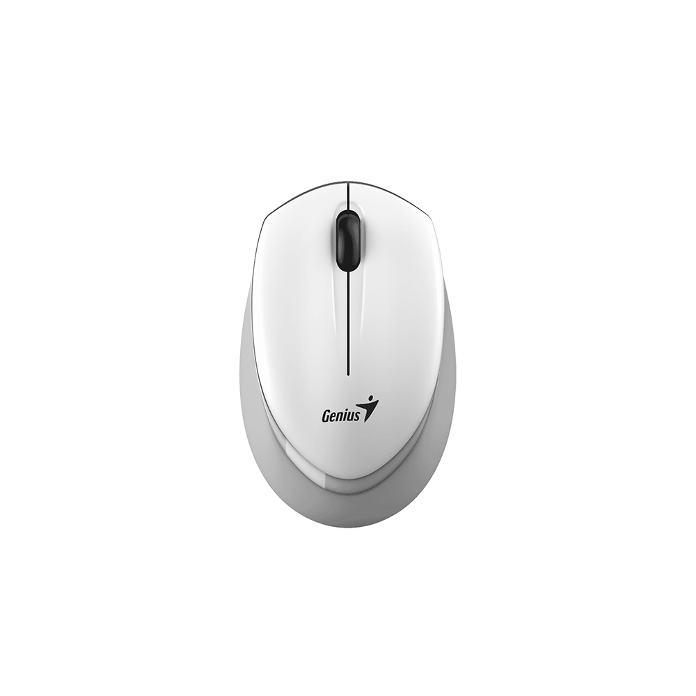 MOUSE INALAMBRICO NX-7009 WHITE GREY GENUIS 3