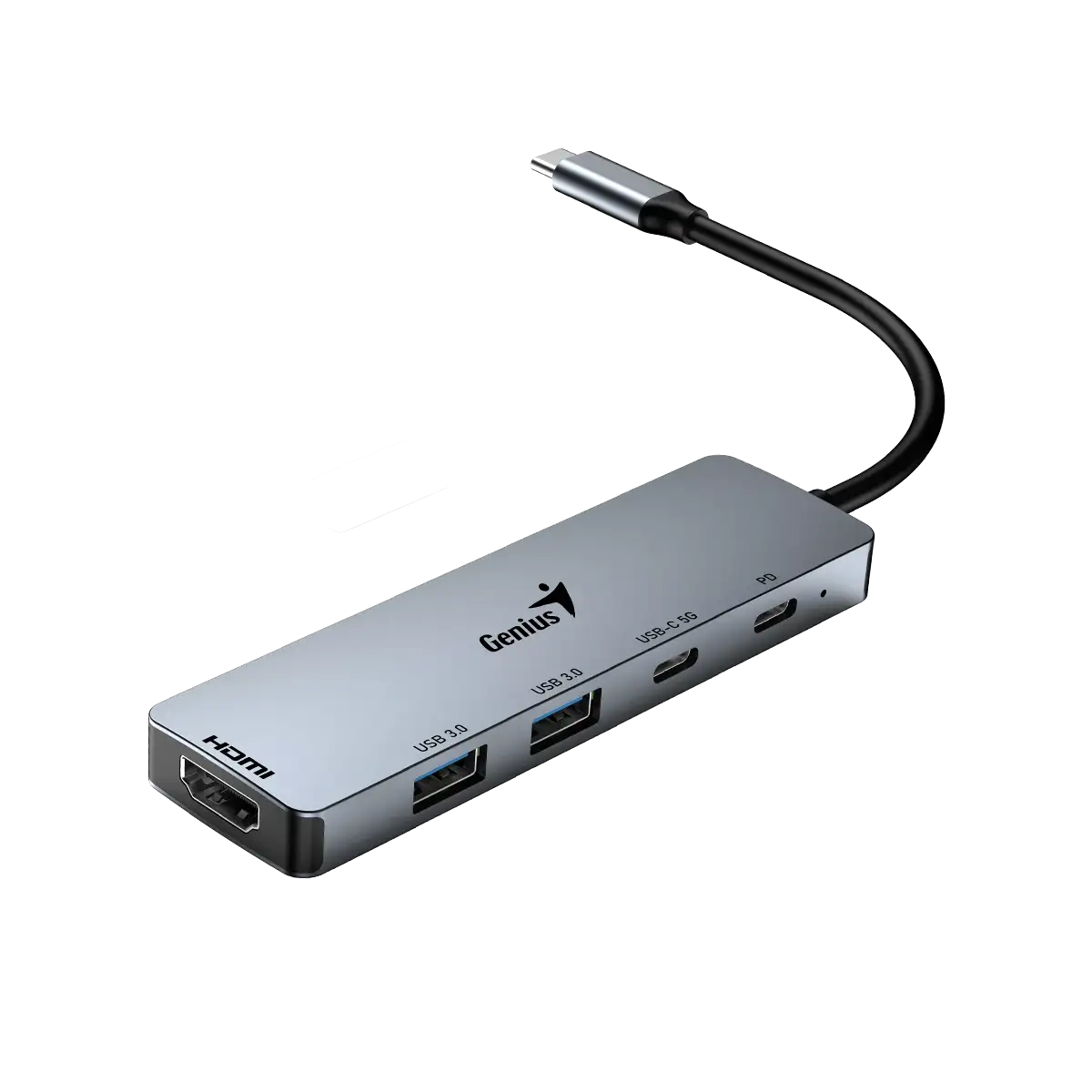 HUB 5 PUERTOS 2USB 3,0 HDMI USB/C 5 EN 1 UH-500 GENIUS 1
