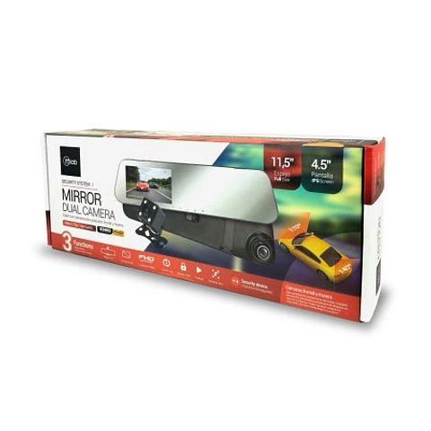 CAMARA ESPEJO DE AUTO DVR FHD 2 CAMARAS FRONT 1080P MLAB