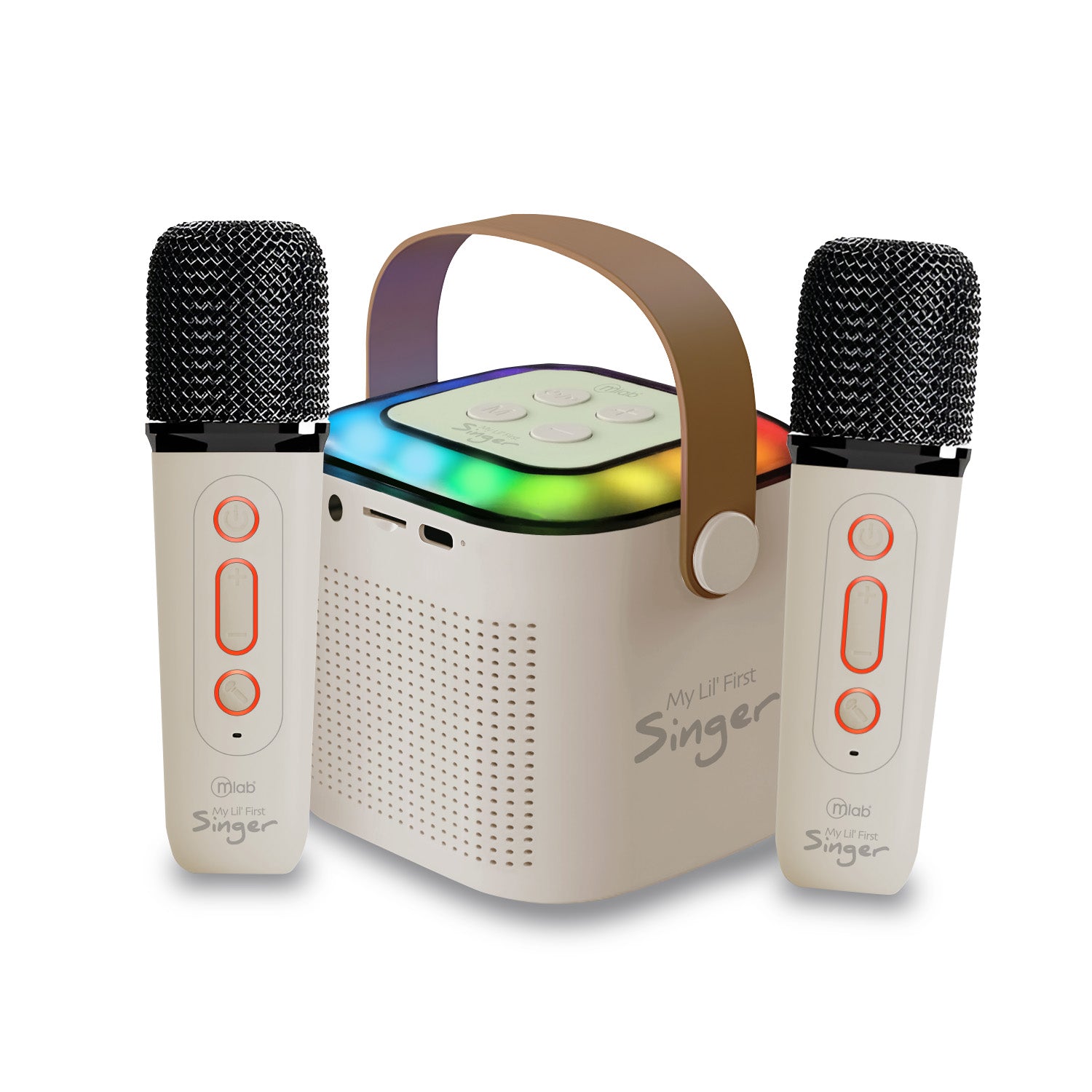 Karaoke Mlab My Lil First Singer 2 con Luz RGB 2 Micrófonos Inalámbricos White 1