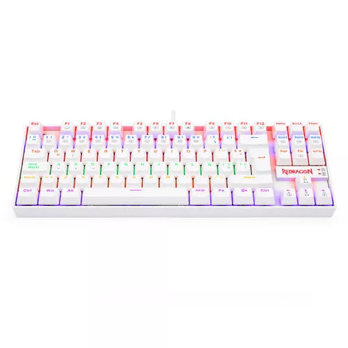 Teclado Mecánico Redragon Kumara K552W Rainbow White Red Switch 1