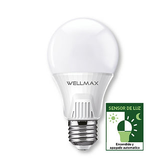 Ampolleta Led Ballet A60 9W Sensor (Crepuscular) Wellmax 1