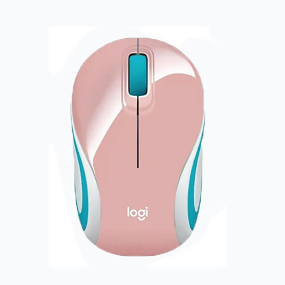 Mouse Inalámbrico Logitech M187 Rosa Azul Mini 1
