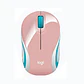 Mouse Inalámbrico Logitech M187 Rosa Azul Mini - Miniatura 1