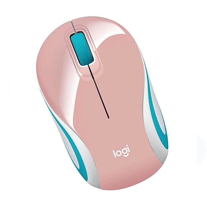 Mouse Inalámbrico Logitech M187 Rosa Azul Mini 2