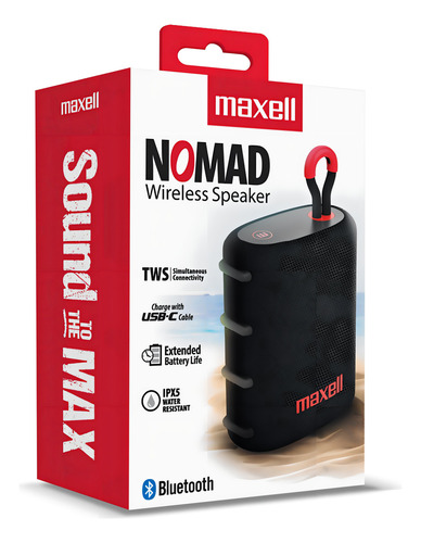 Parlante Portátil Maxell Bt-nomad Bluetooth Y Manos Libres Color Negro 2