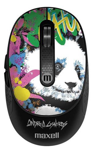 Mouse Inalámbrico Maxell Diseño Wild 4000dpi Usb/usb-c Panda Celeste 1