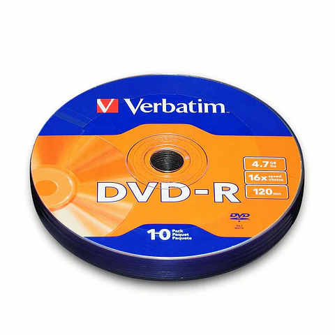 DVD-R 4.7 GB 16X 120min 10 unidades Verbatim
