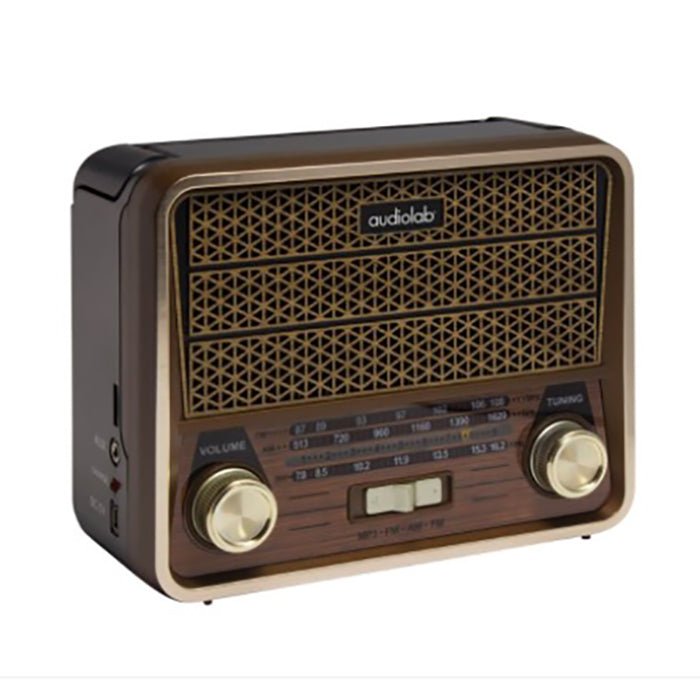 Parlante Radio Mini Retro Audiolab Inalámbrico AM/FM 1