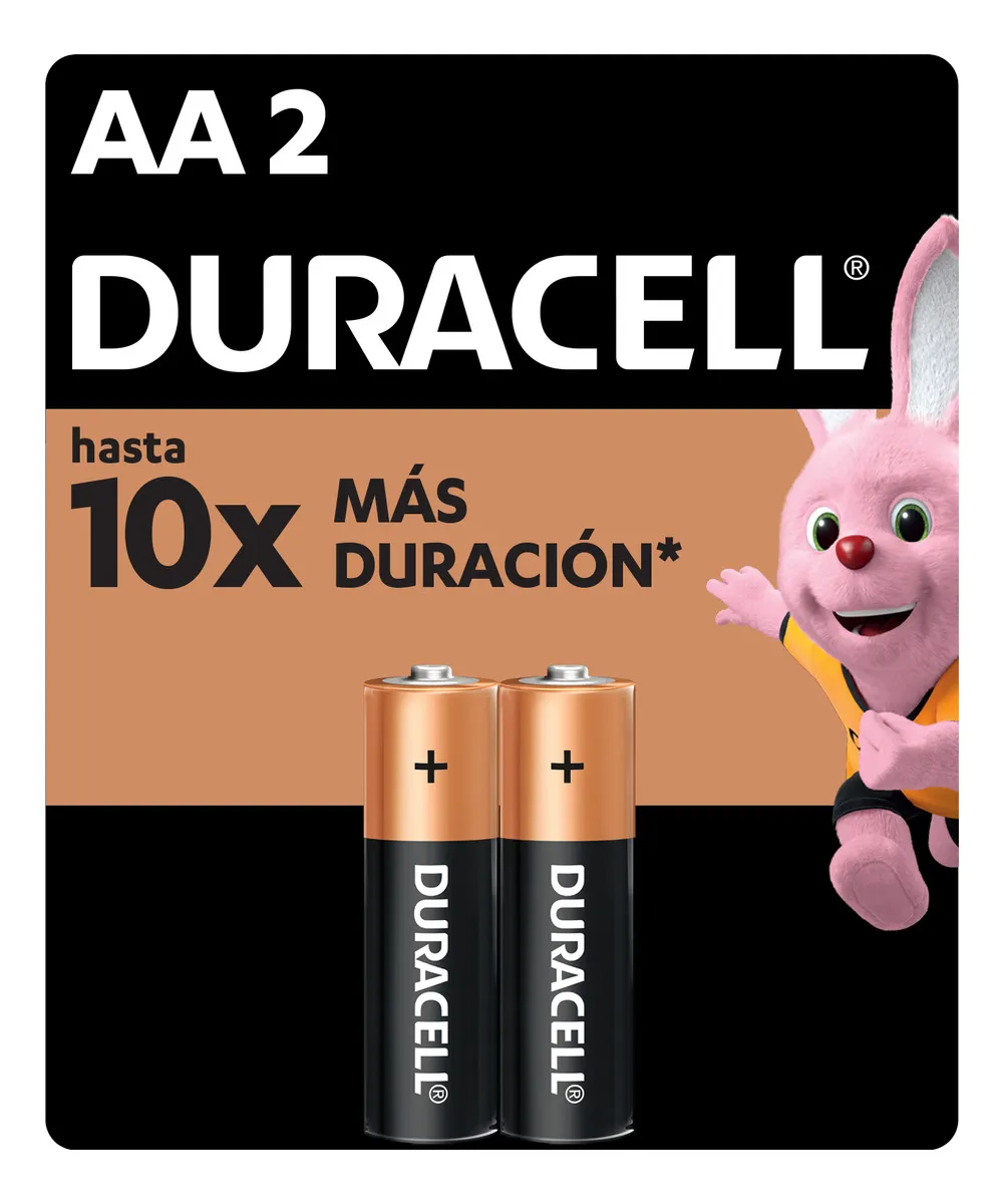 Pila Alcalina AA Pack 2UN Duracell 1