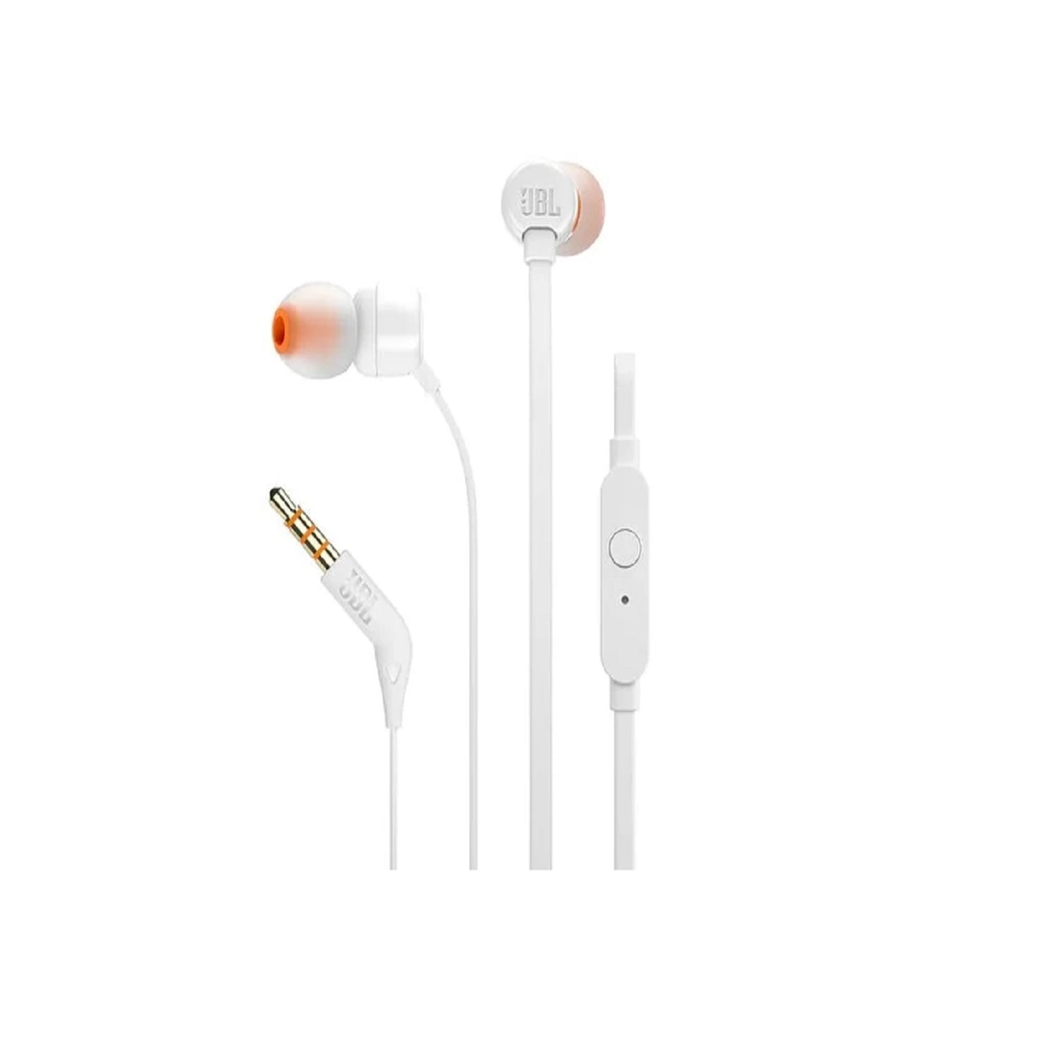 Audífonos Jbl Tune T110 Con Micrófono Conector 3.5Mm Blanco 1