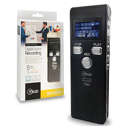 Grabadora de Voz Digital Professional 8Gb Microlab