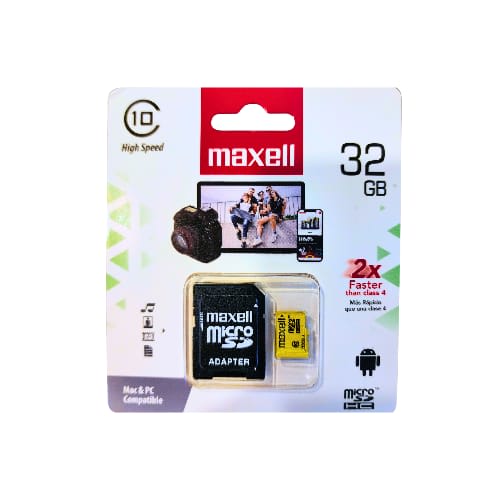 Tarjeta Micro SD Maxell 32GB CLASE 10 2