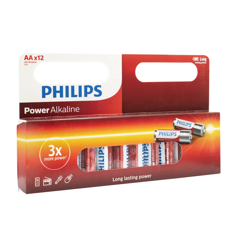 PILA ALCAINA AA BLISTER 12 UNIDADES PHILIPS 2