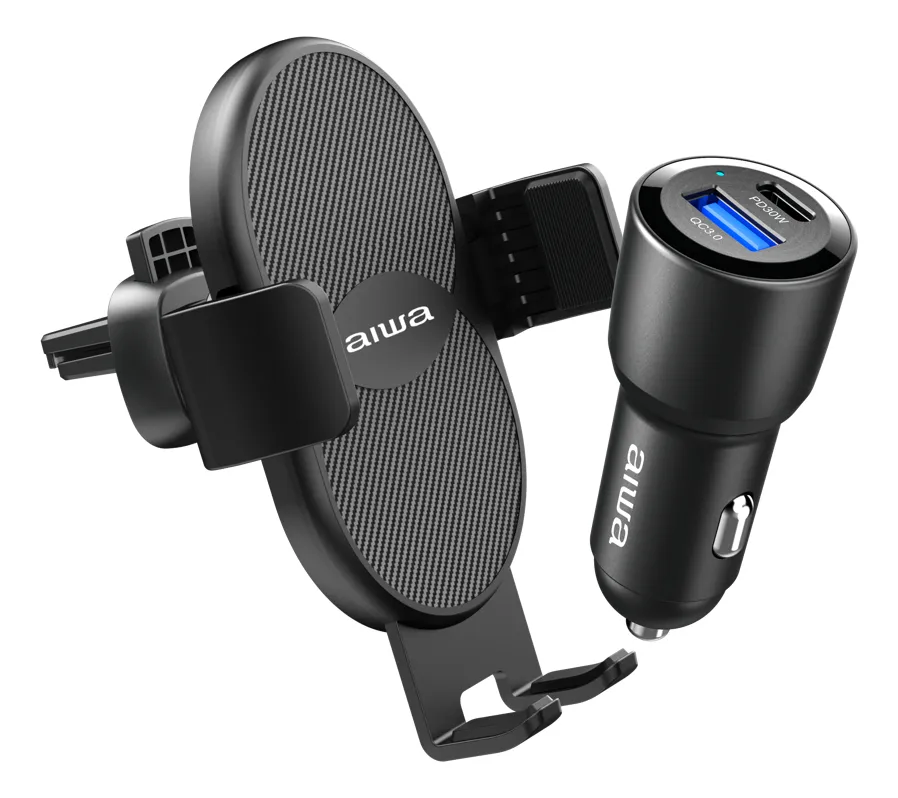 SOPORTE TELEFONO + CARGADOR TIPOC 3A AW-H83C AIWA 1