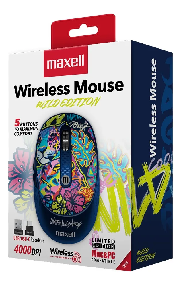 MOUSE INALAMBRICO usb/usb c mowl-320 jaguar maxell 2