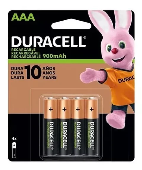 Pilas Duracell Recargables AA x4 Unidades 2500 mAh