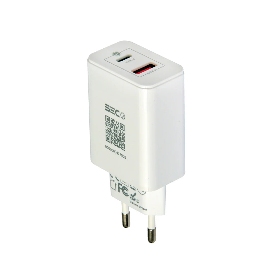 Cargador De Pared 2 Puertos Usb A - Usb C 200540 Tecmaster 1