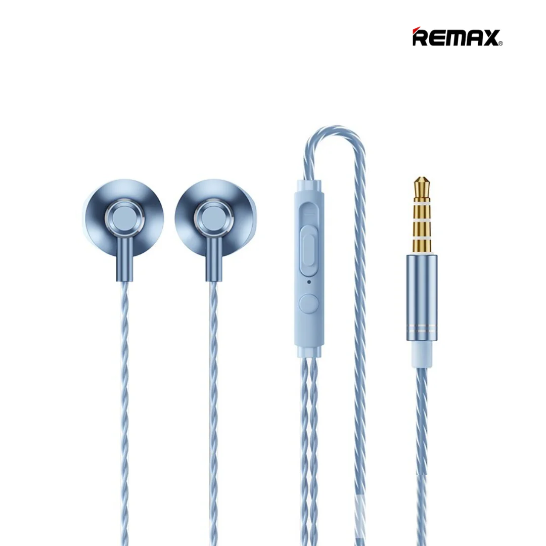 Auricular de 3,5 MM (Metal) Con Cable RM-711 Blue REMAX  1