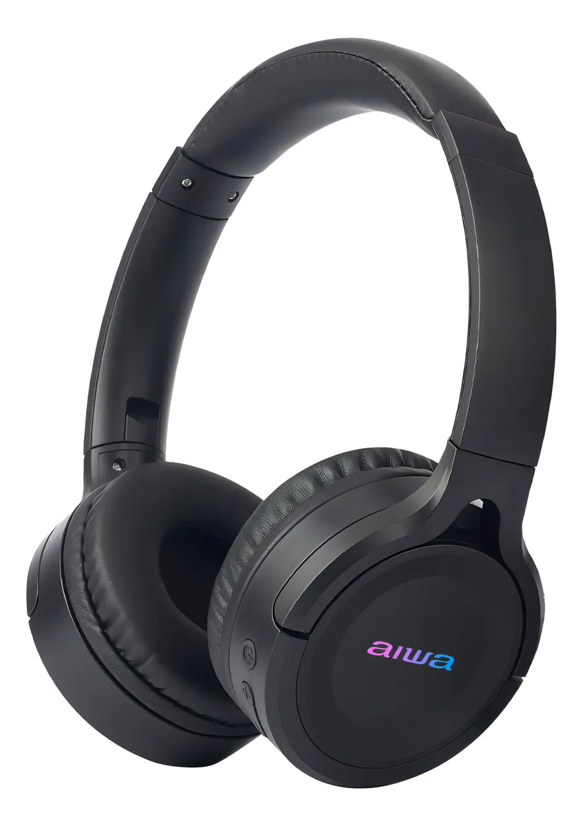 Auriculares Aiwa On-ear Inalámbricos Bluetooth Awk17 Negro 1