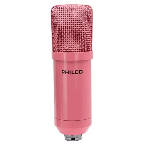 Kit Studio Micrófono C Soporte Antipop Stand Philco Rosa 2