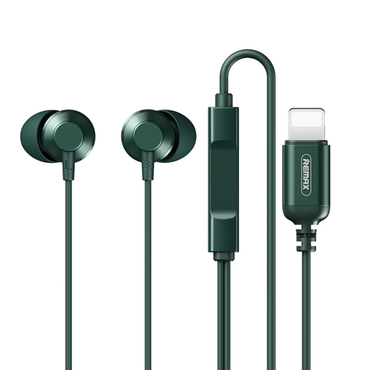 Audífono Con Cable Ligthning RM-512I Green  Remax 1