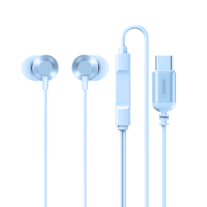 AUDIFONO CON CABLE TIIPO/C  RM-512A BLUE  REMAX  1
