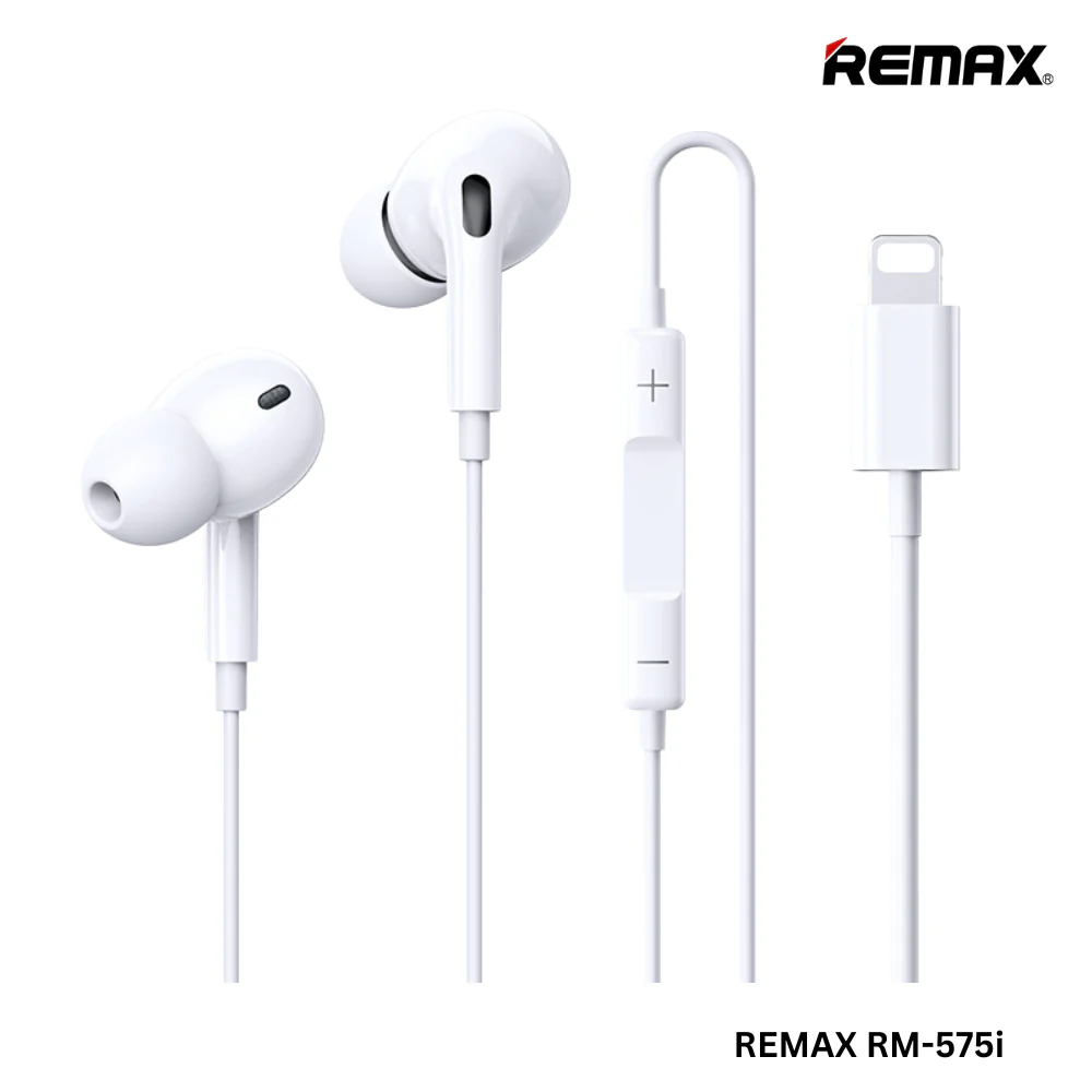 Audífono con Cable RM-570I Lightning White REMAX  1