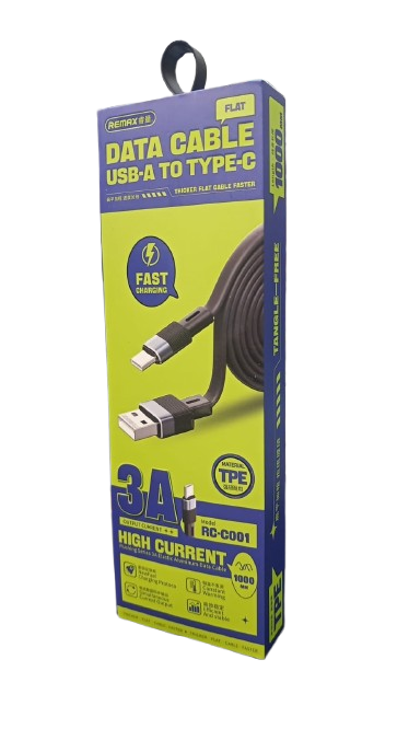Cable USB/C 3A Elastic Aluminum Black RC-C001 Remax 2