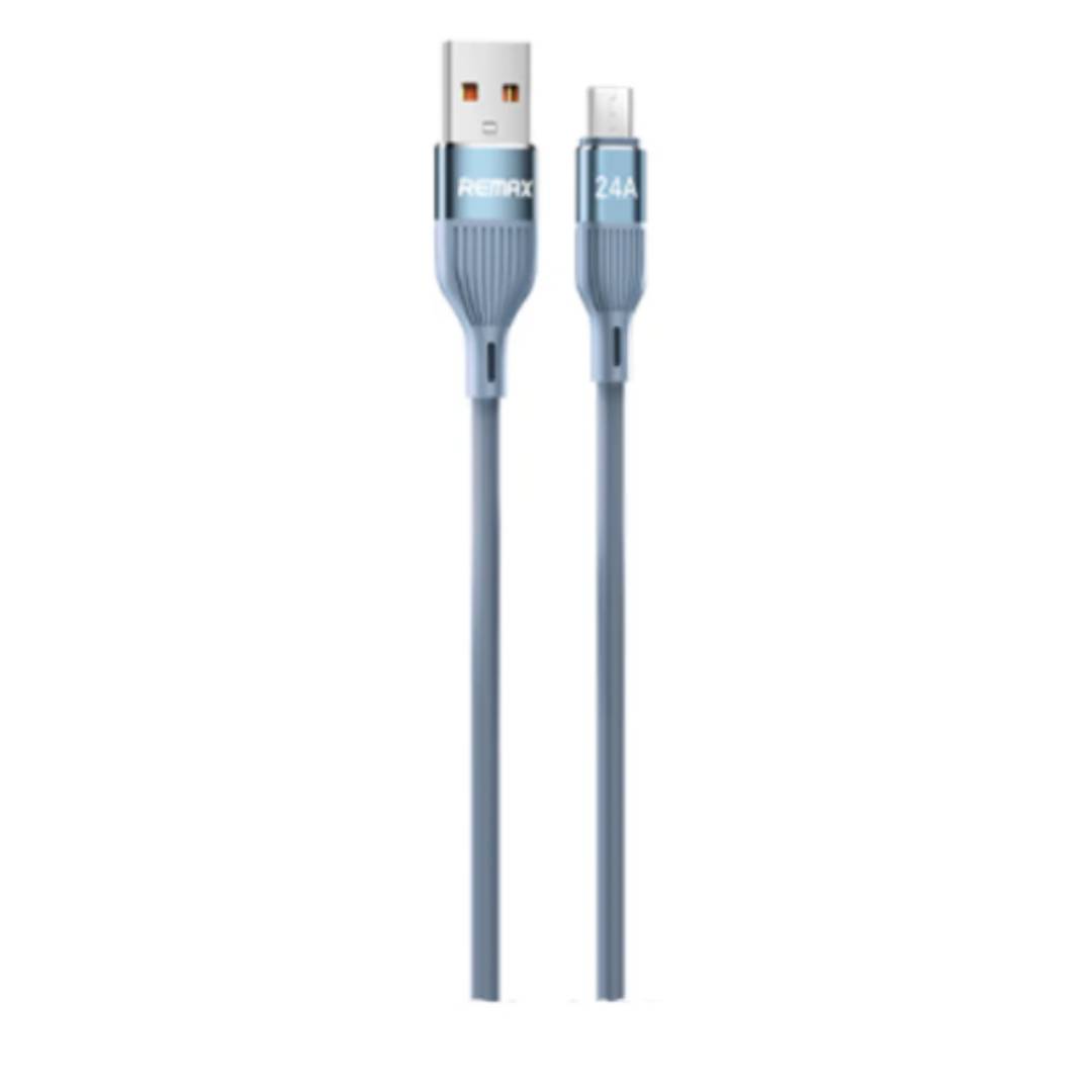 Cable Data Lyoncal 2.4A USB  a Micro Fast Charging RC-C135 Blue REMAX  1