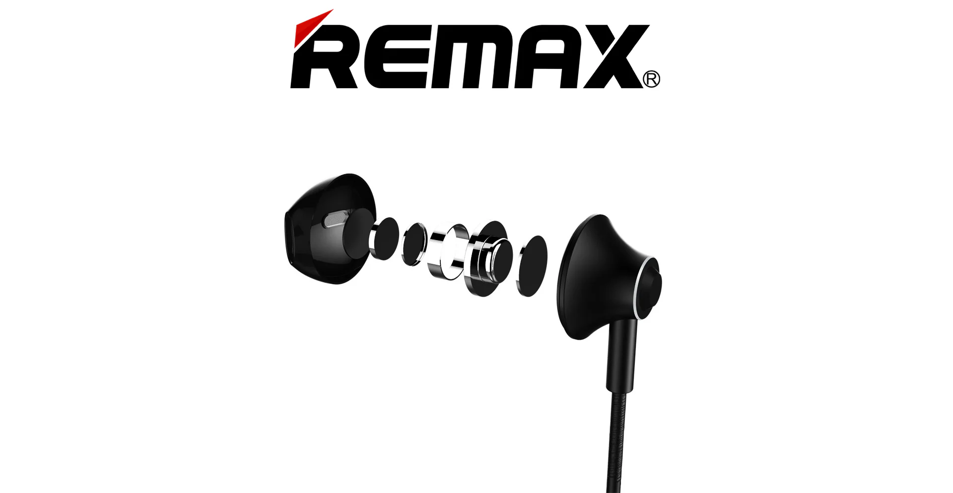 Audífono con Cable Lihtning RM-711I Metal Black Remax 3