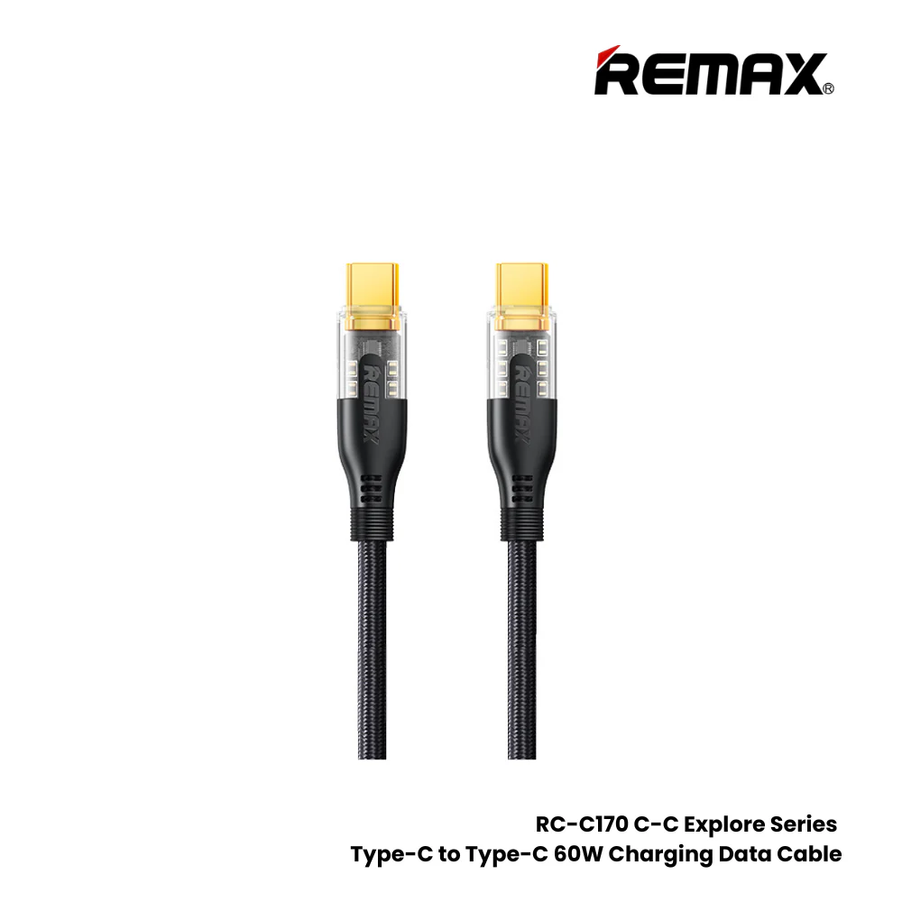 Cable Usb Tipo/C a Tipo/C 60W RC-C170 Black Remax 1