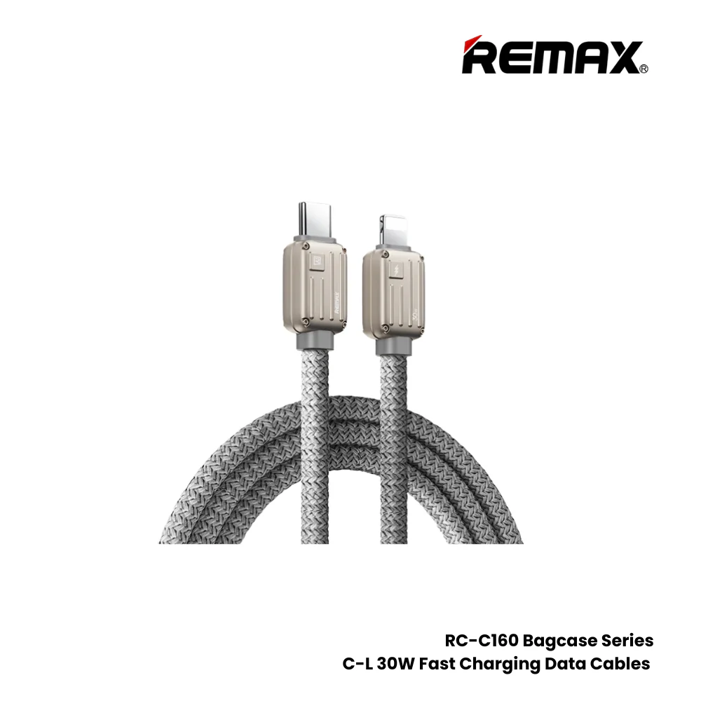 Cable Usb Tipo/C a Lightning RC-C160 30W Gray Bagcase Remax 1