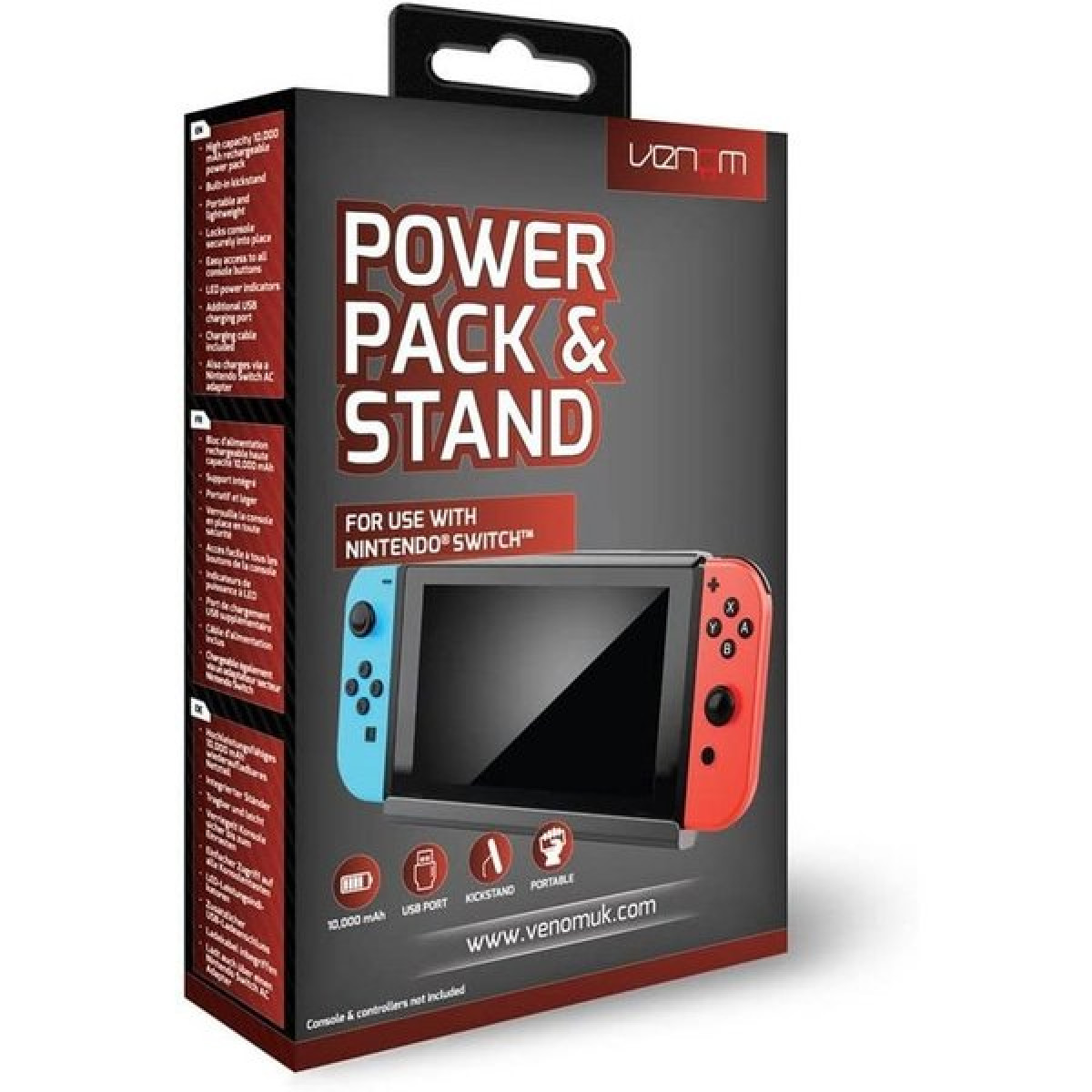 Kit Batería Externa Con Soporte Venom Para Nintendo Switch 3