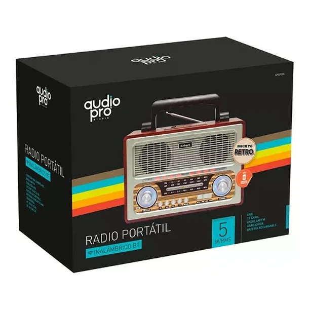 RADIO VINTAGE PORTATIL AP02055 AUDIOPRO 1