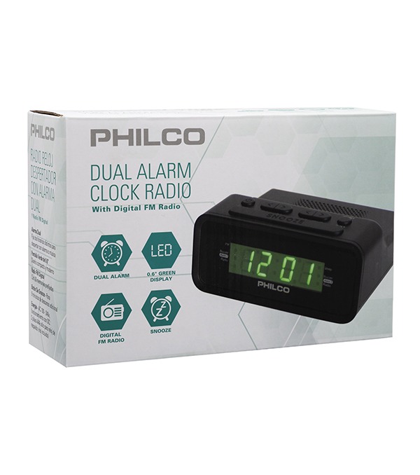 RADIO RELOJ 1006 GR PANTALLA LED  0,6 PHILCO 1