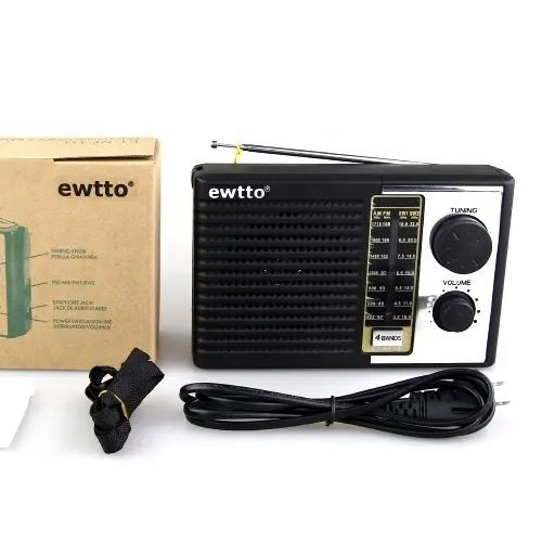 RADIO ET-R2909BS PANEL SOLAR RECARGABLE USB/SD EWTTO 1