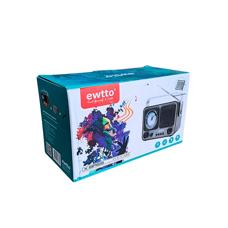 RADIO 3 BANDAS BT RECARGABLE/PANEL SOLAR  ET-R1203BS EWTTO 2