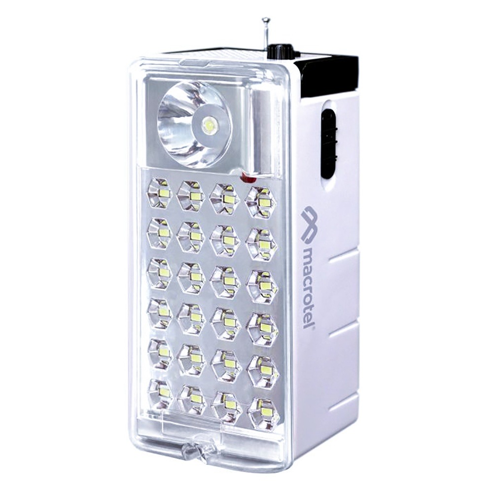 LAMPARA LED/RADIO FM/RECARGABLE MACROTEL 1