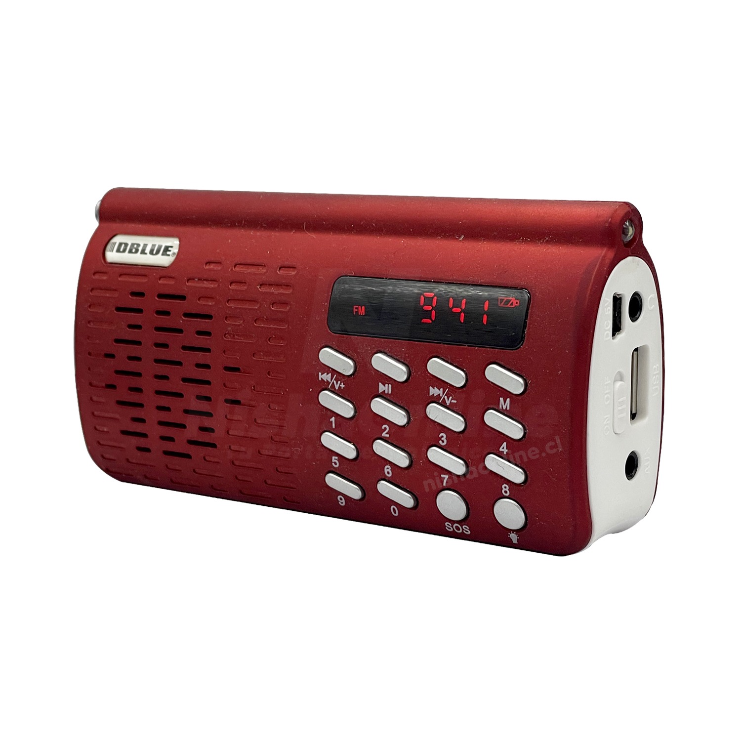 RADIO MINI SPEAKER DBS091 RED DBLUE 1