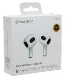 AUDIFONO BLUETOOTH TW12 BLANCO MONSTER 1