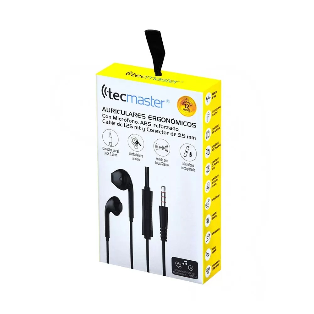  AUDIFONO MANOS LIBRES ERGONOMICOS TM-300521 TECMASTER 3