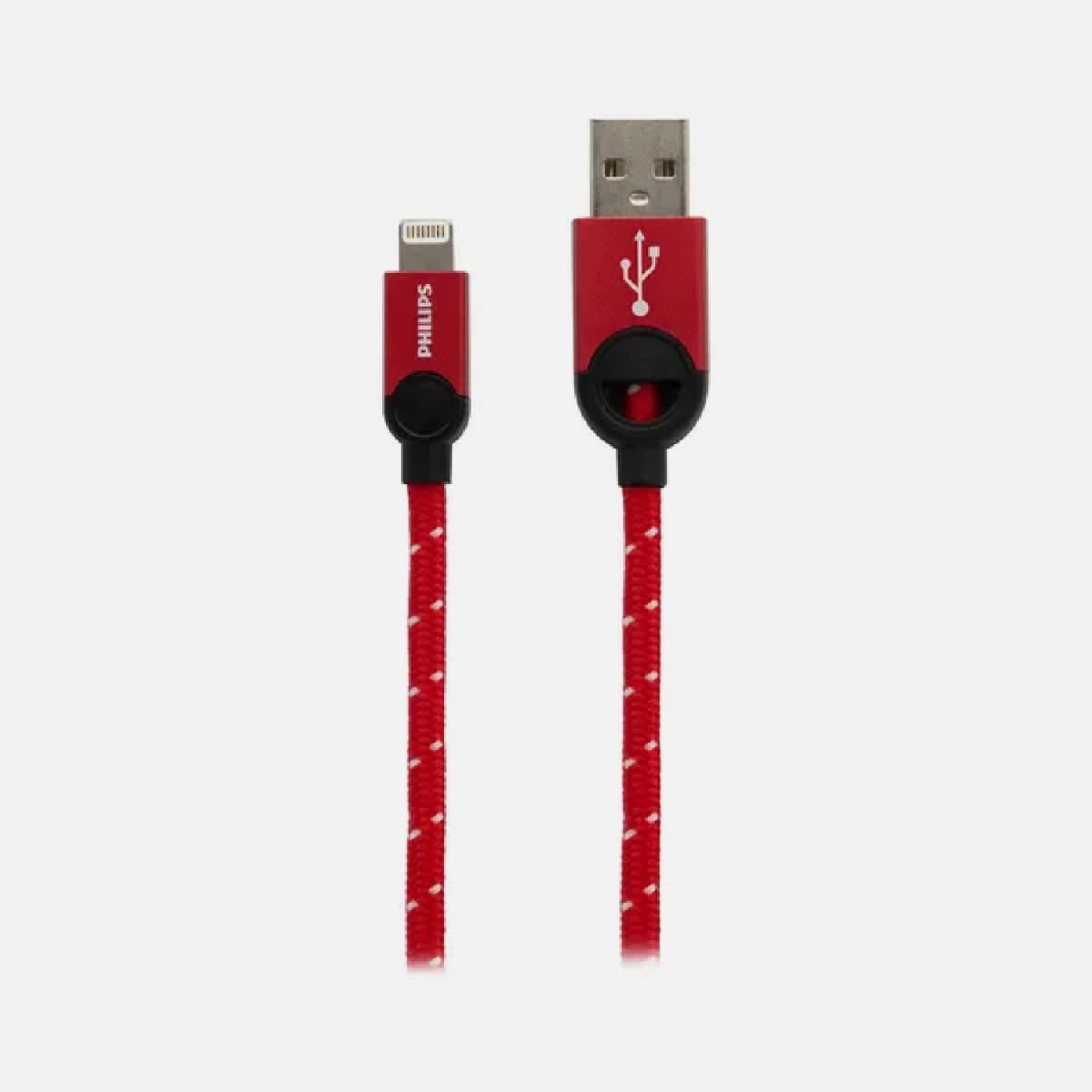 CABLE TRENZADO P/IPHONE ROJO DLC2608N/97 PHILIPS 1