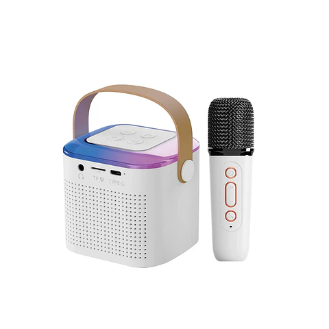 Parlante Bluetooth Audio Pro Karaoke con Micrófono AP Blanco