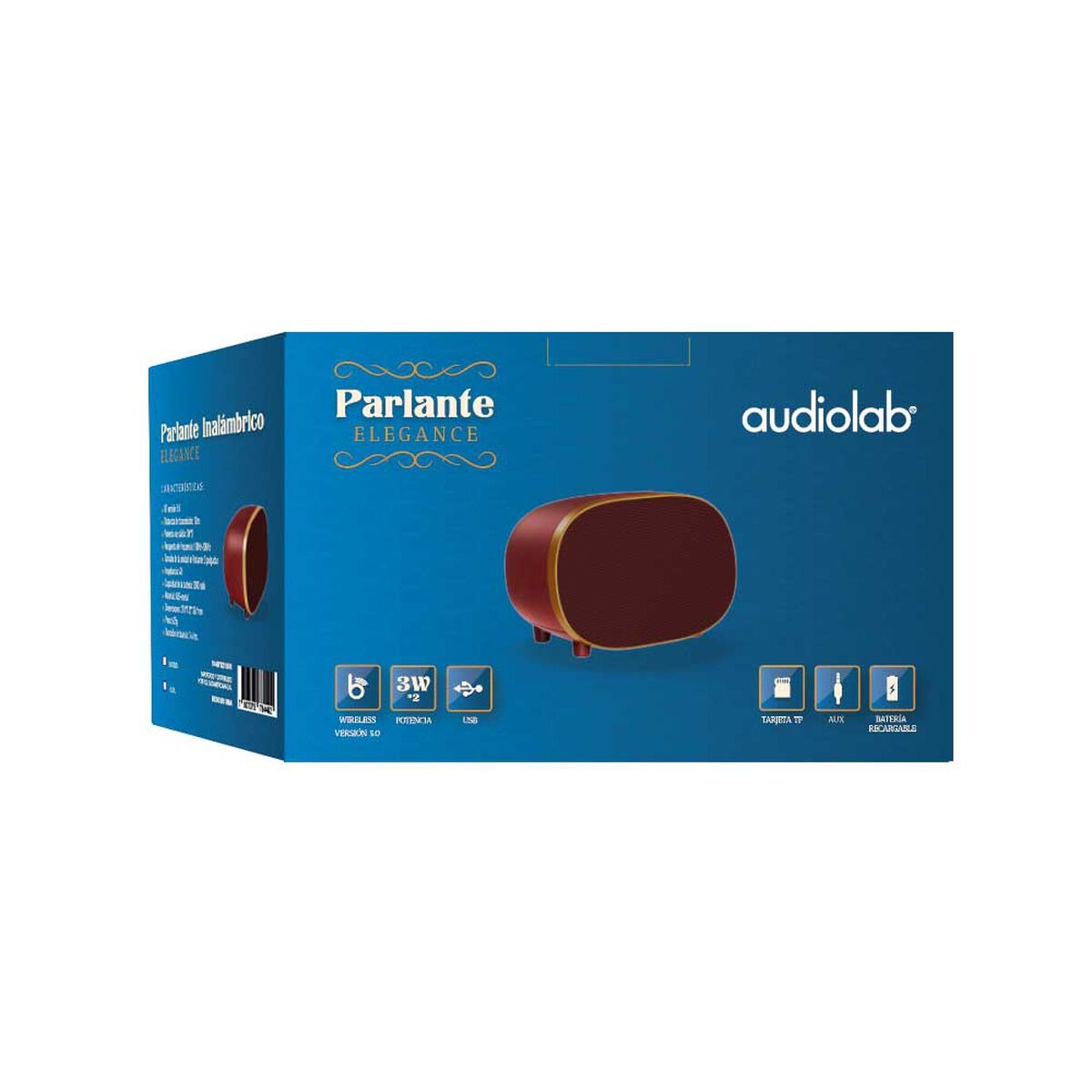 PARLANTE RETRO BLUETOOTH 821BUR AUDIOLAB 2