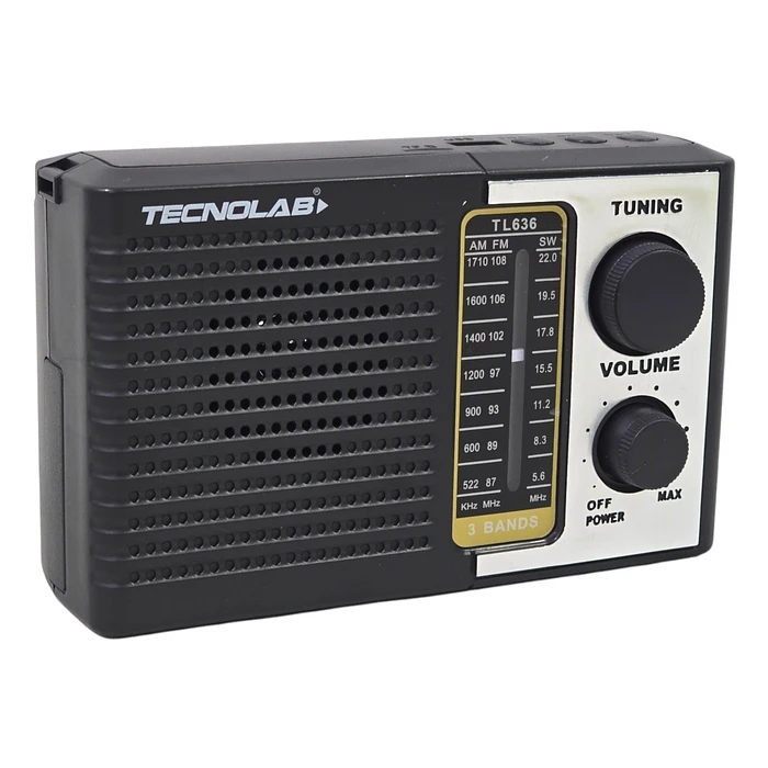 Radio Portátil con Carga Solar AM/FM TL-636 Tecnolab 2