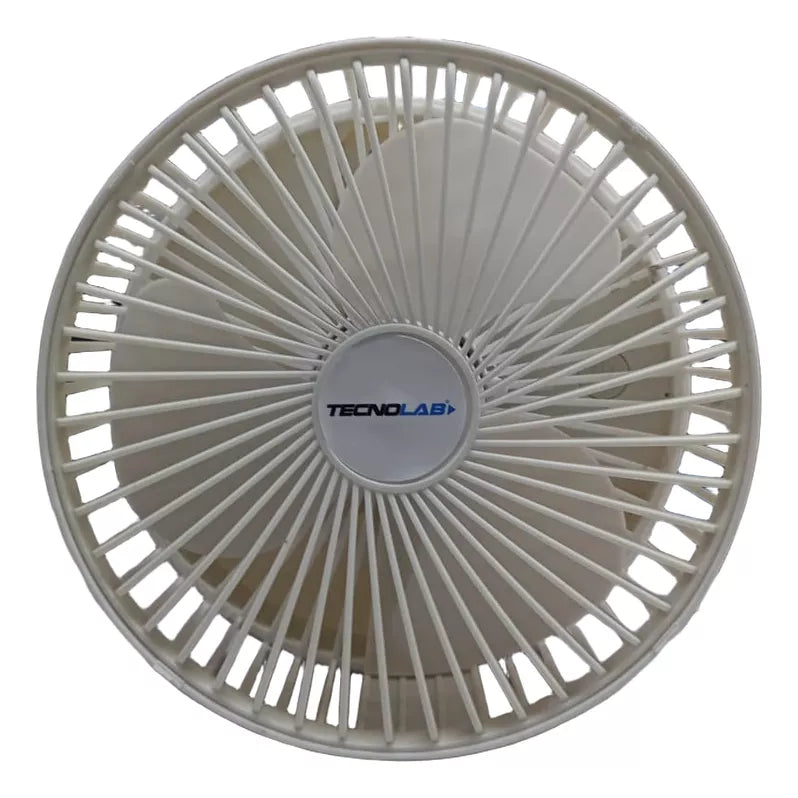 Ventilador Recargable Portátil Usb Plegable Blanco Tecnolab 4